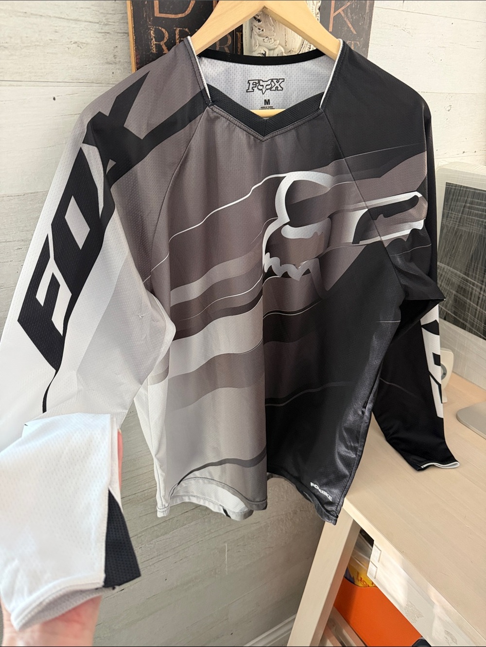 Fox Men’s Black & Gray Graphic MTB Jersey Unique Demo